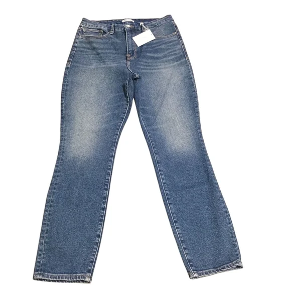 Good American Women's Classic Blue Straight Leg Jeans - Picture 2 of 6